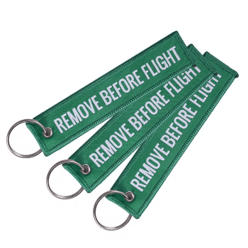 Chaveiro Tag Remove Before Flight Verde Aviação Civil e Militar